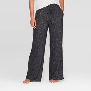 Stars Above Cozy Wide Leg Lounge Pants in Dark Gray